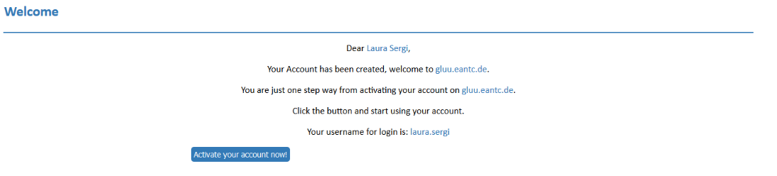 Gluu registration e-mail